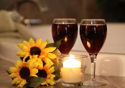 Enjoying Candlelight and Wine